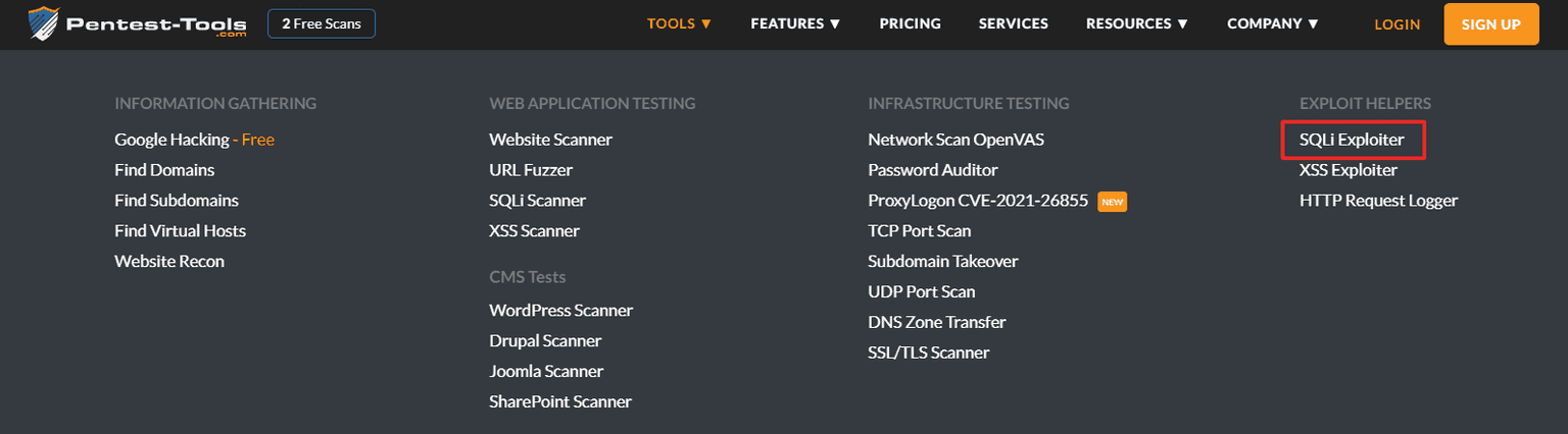 SQLi Exploiter scanner